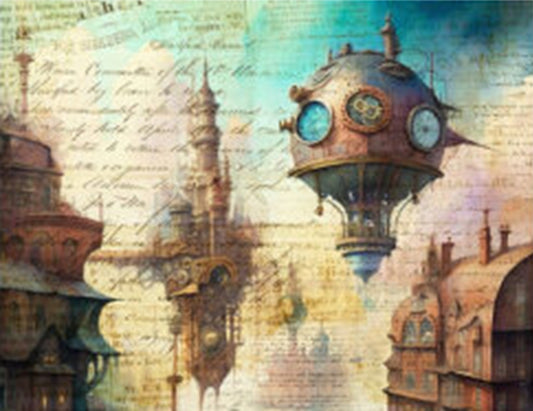 Fun Size Steam Punk 2 Fabric Panel - FUN-066