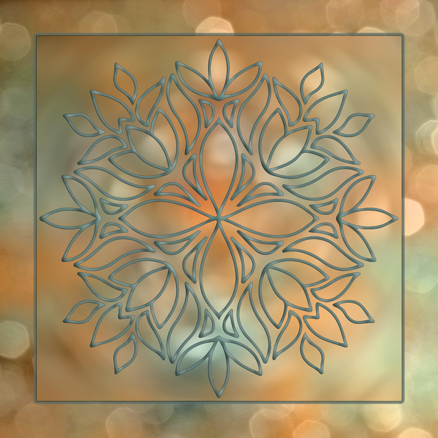 Bokeh Mandela Fabric Panel - MAK-004C