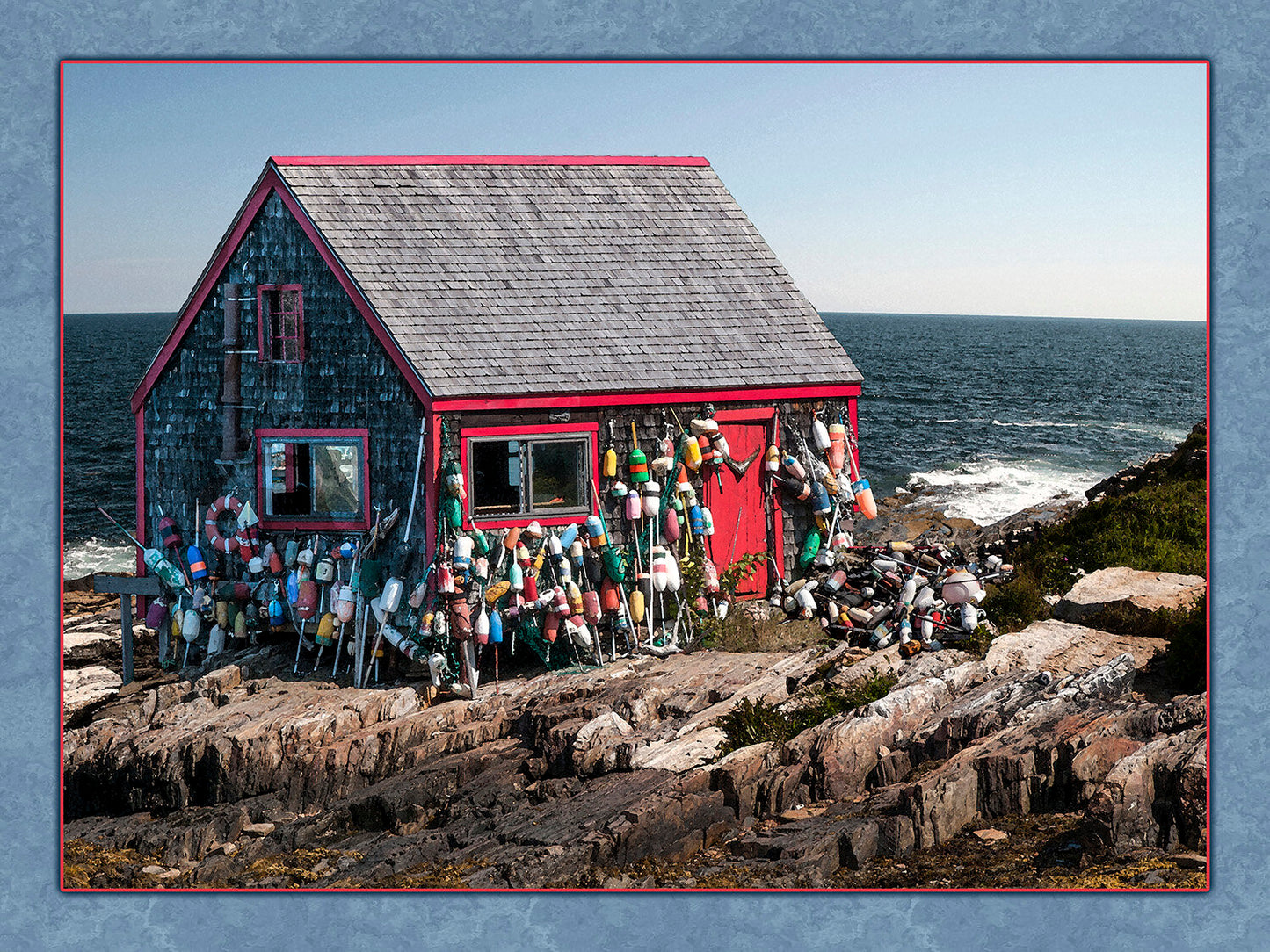 Colorful Lobster Shack Fabric Panel - BOA-011C