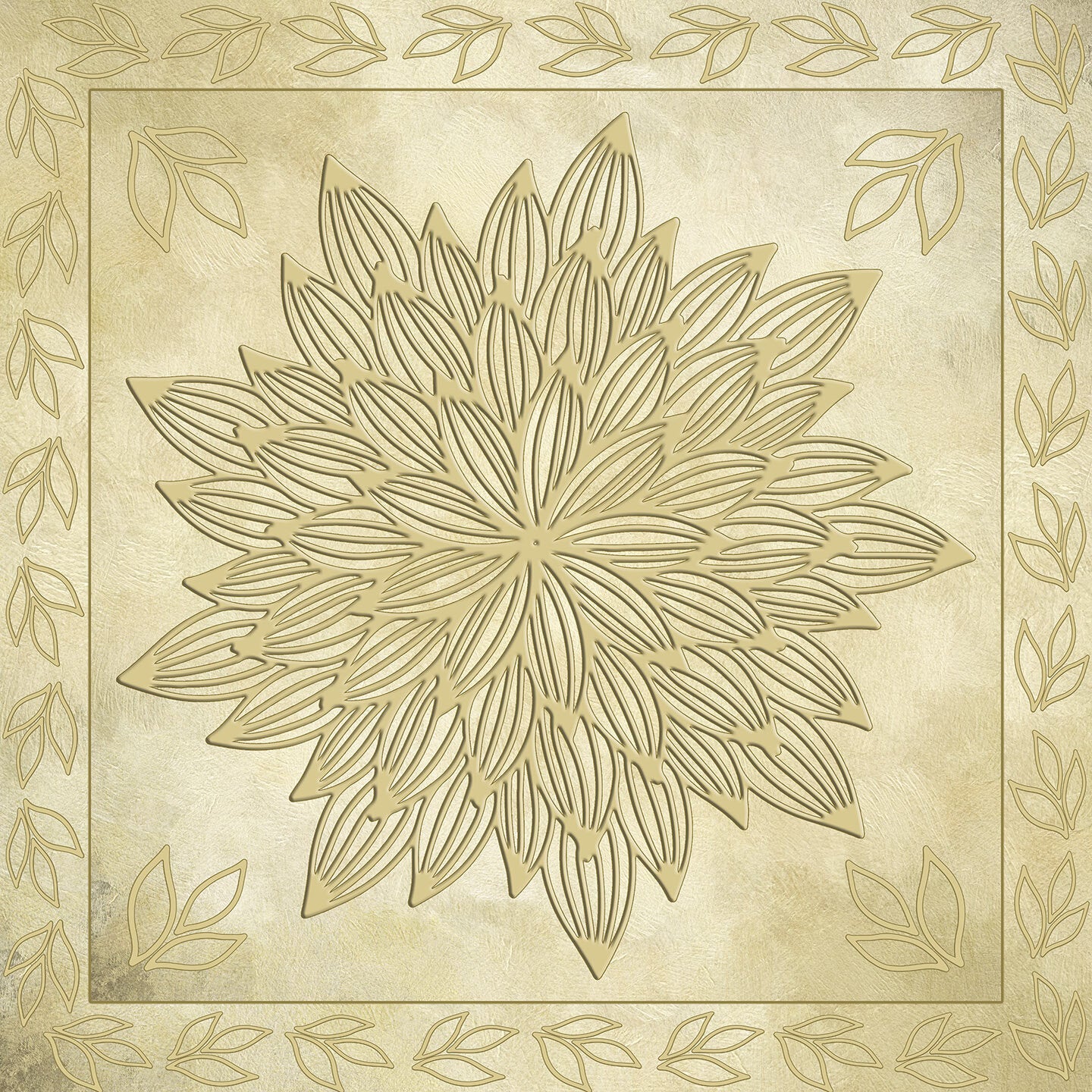 Cream on Cream Mandela Fabric Panel - MAK-002C