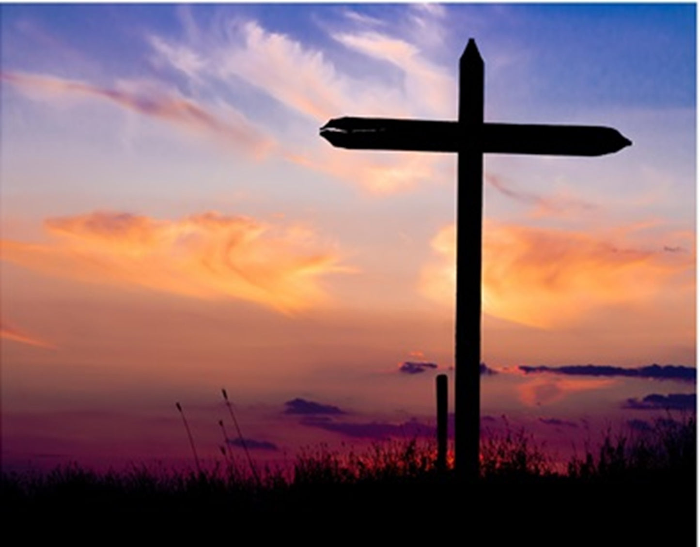 Single Cross at Sunset Fabric Panel - CMR-002C