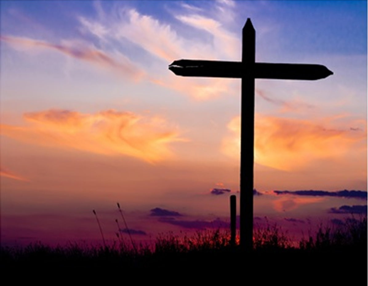 Single Cross at Sunset Fabric Panel - CMR-002C