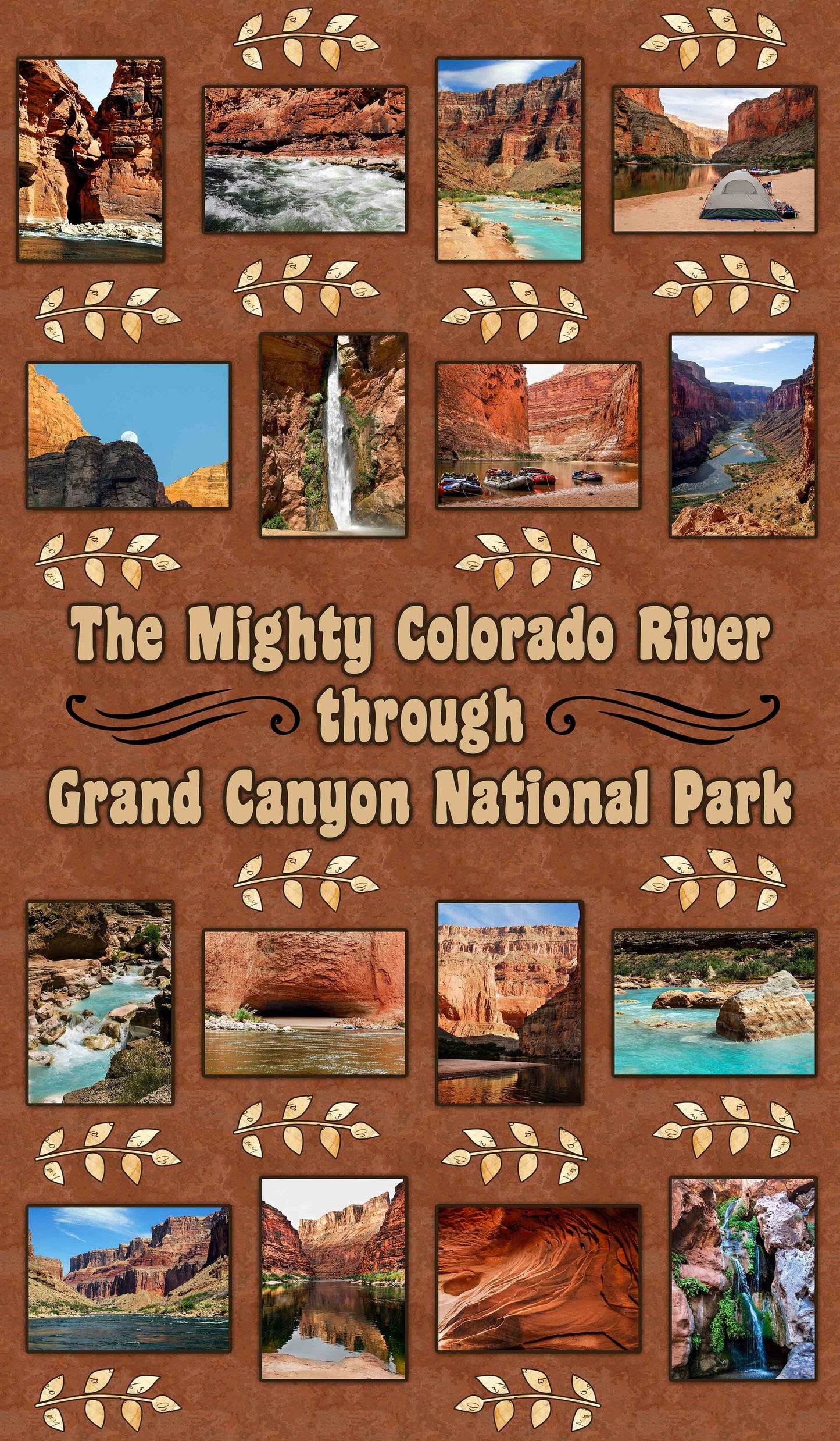 Rafting the Colorado River Through Grand Canyon National Park Fabric Panel - NPGC-005C