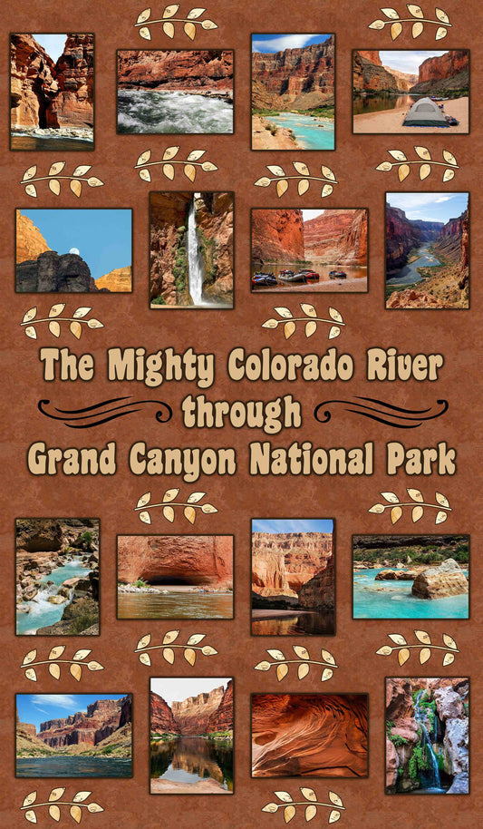Rafting the Colorado River Through Grand Canyon National Park Fabric Panel - NPGC-005C