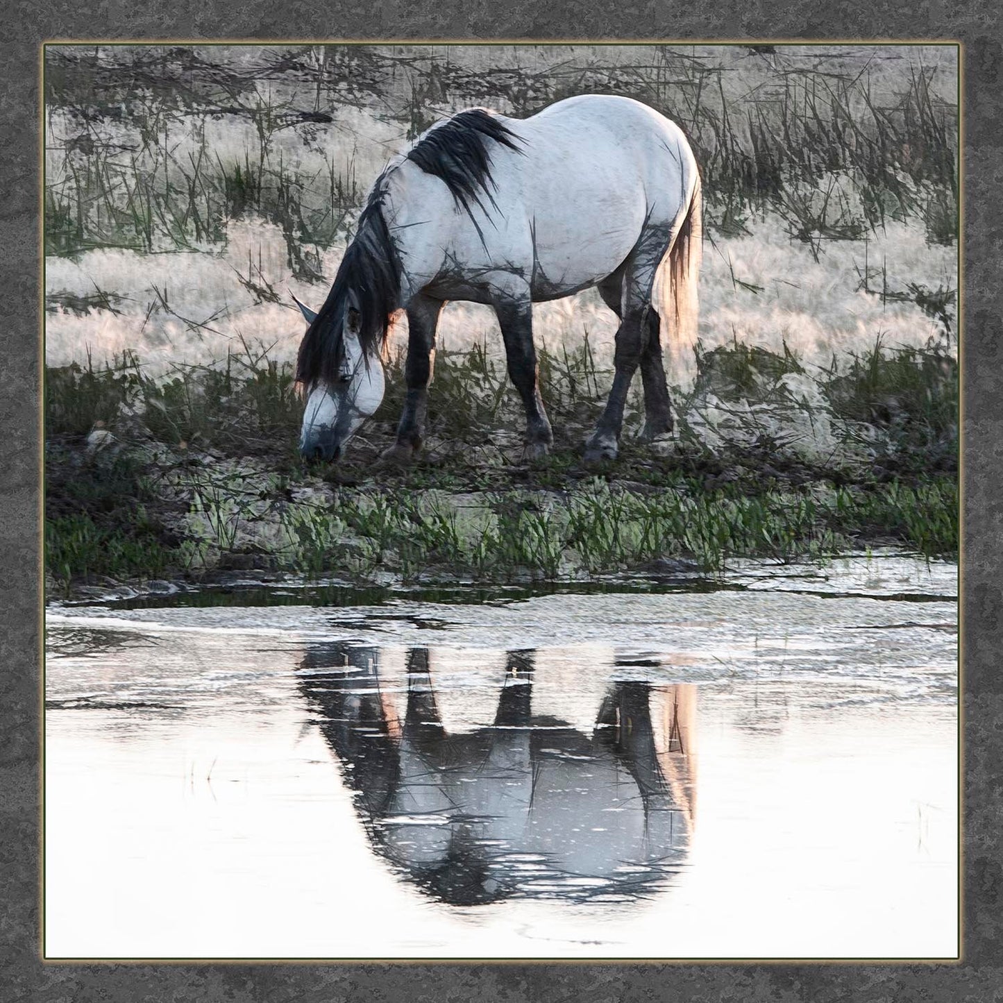 End of Day Reflection Fabric Panel - AHS-029C