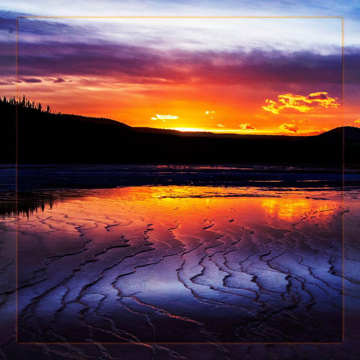 Grand Prismatic Sunset Two Fabric Panel - NPYS-003C
