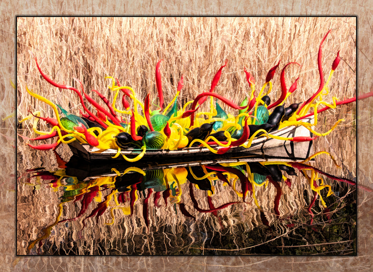 Mind Blowing Glass Reeds Fabric Panel - SAZ-012C