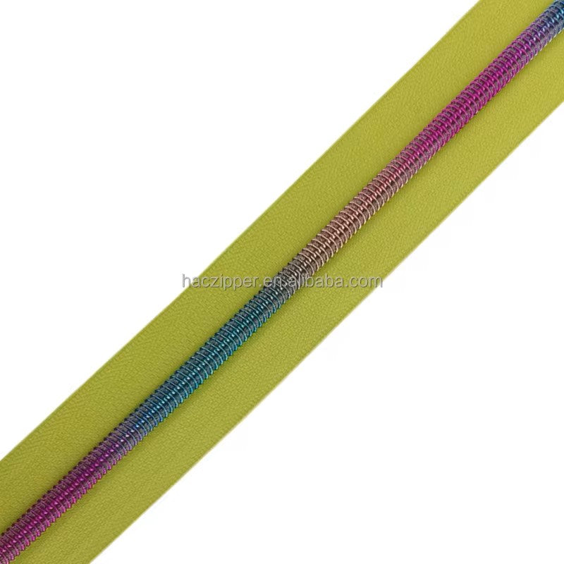 Z-108LG - Lemon Green Tape Nylon Zipper Size 5 - 3 yards / 2.75 meters (180 inches / 275 cm)