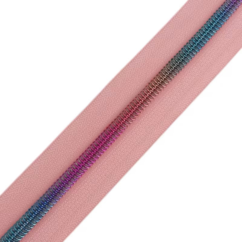 Z-108LP - Light Pink Tape Nylon Zipper Size 5 - 3 yards / 2.75 meters (180 inches / 275 cm)