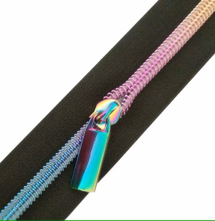 Z-108J - Black Tape Nylon Zipper Size 5 - 3 yards / 2.75 meters (180 inches / 275 cm)