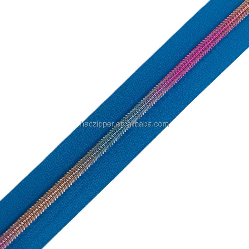 Z-108B - Blue Tape Nylon Zipper Size 5 - 3 yards / 2.75 meters (180 inches / 275 cm)