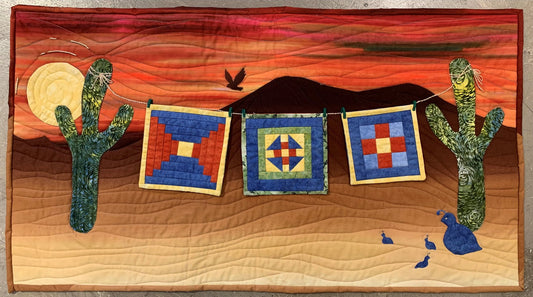 Desert Patchwork Quilt Pattern - An Arlene Walsh Design, Southwest Pattern, Fused Applique
