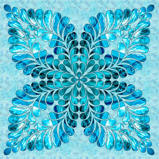 Ice Cave Kaleidoscope Fabric Panel - MAK-013C