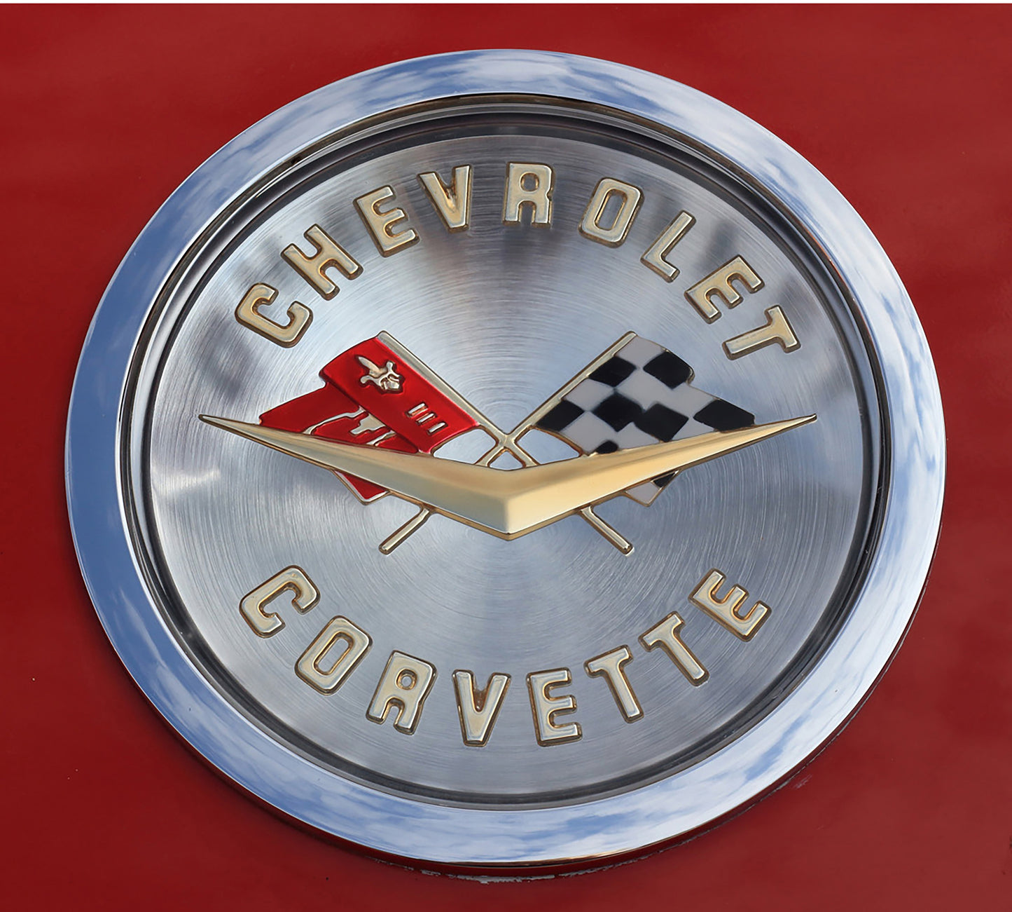 Chevy Corvette Emblem Fabric Panel - TVC-024C