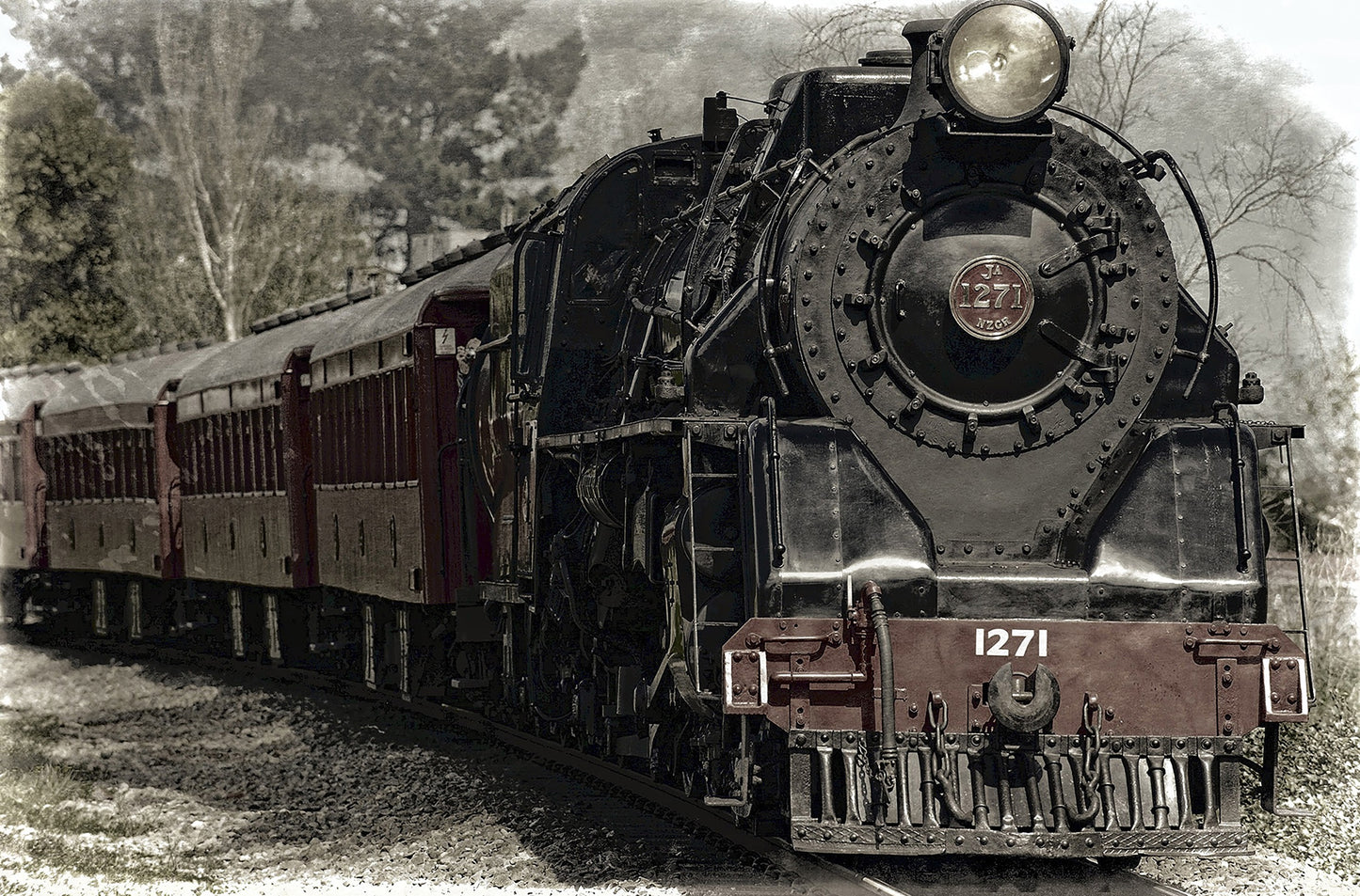 The 1271 Locomotive Fabric Panel - AFT-016C