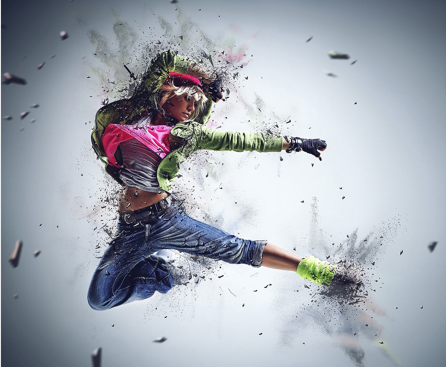 Hip Hop Dancer Fabric Panel - MAD-007C