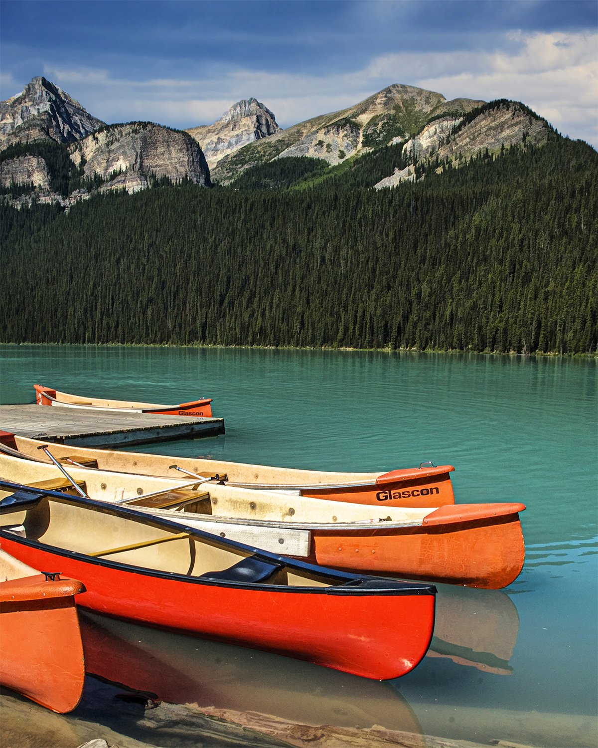 Kayaks on the Lake Fabric Panel - SOC-005C