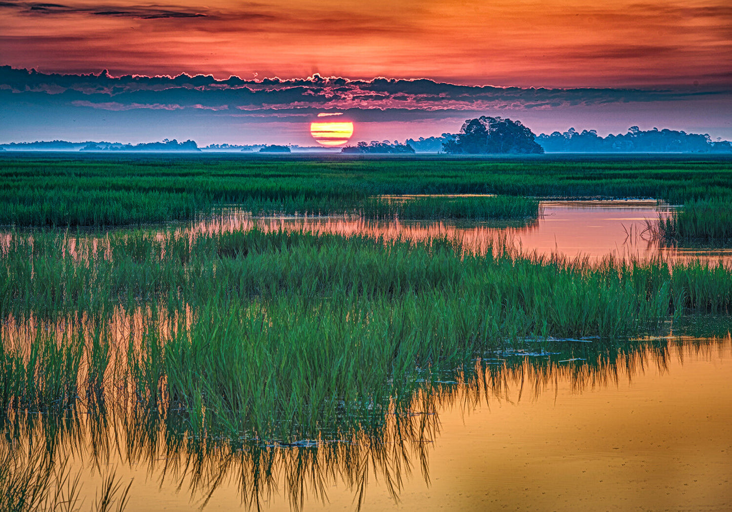 Kiawah Island Sunrise Fabric Panel - SSE-005C