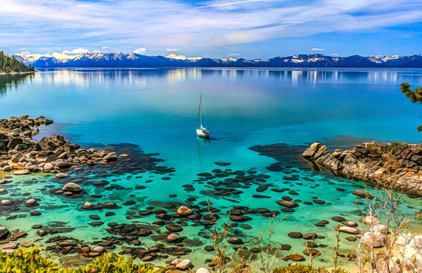 Lake Tahoe One Fabric Panel - SCA-003C