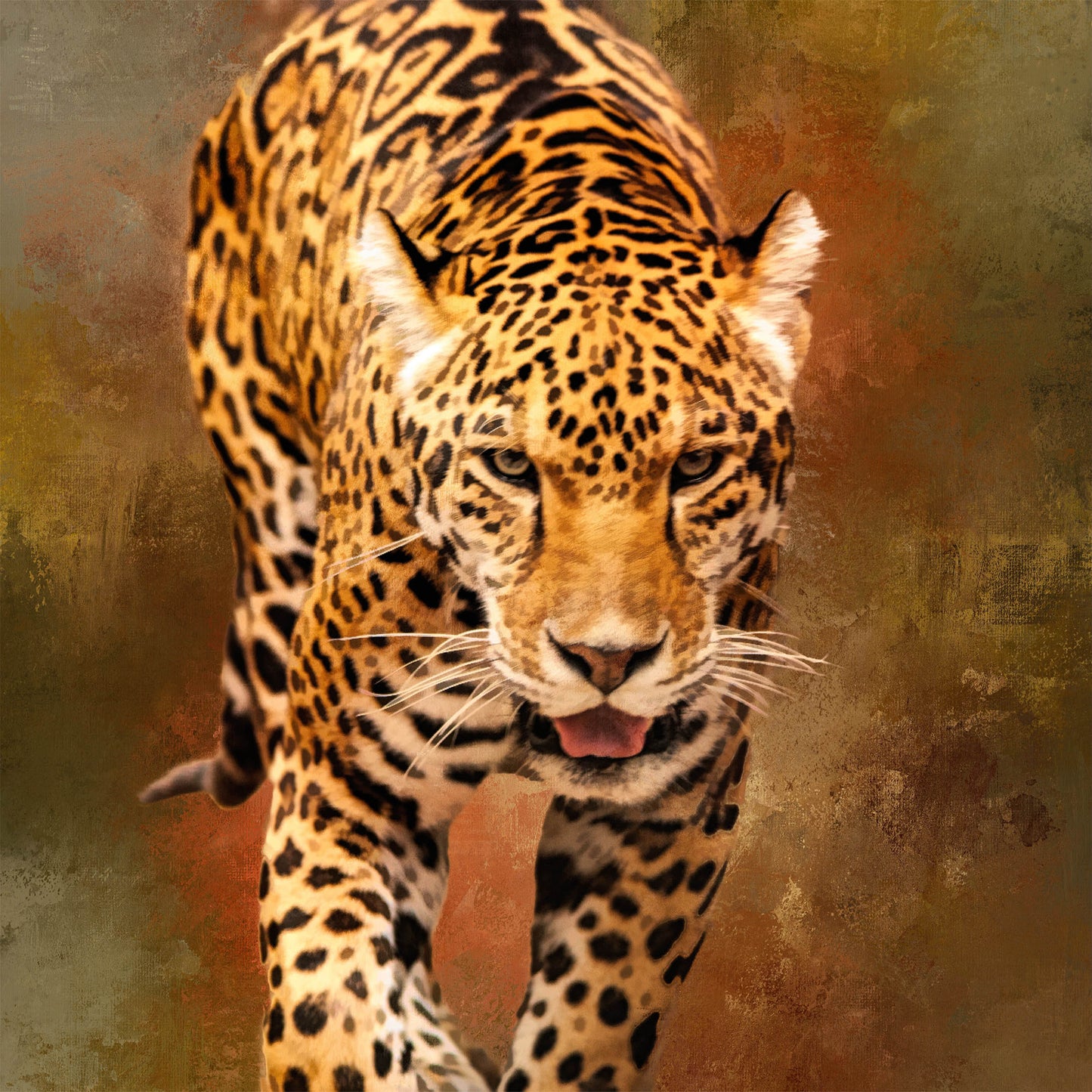 Leopard on the Move Fabric Panel - AWC-004C