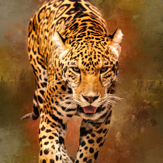Leopard on the Move Fabric Panel - AWC-004C