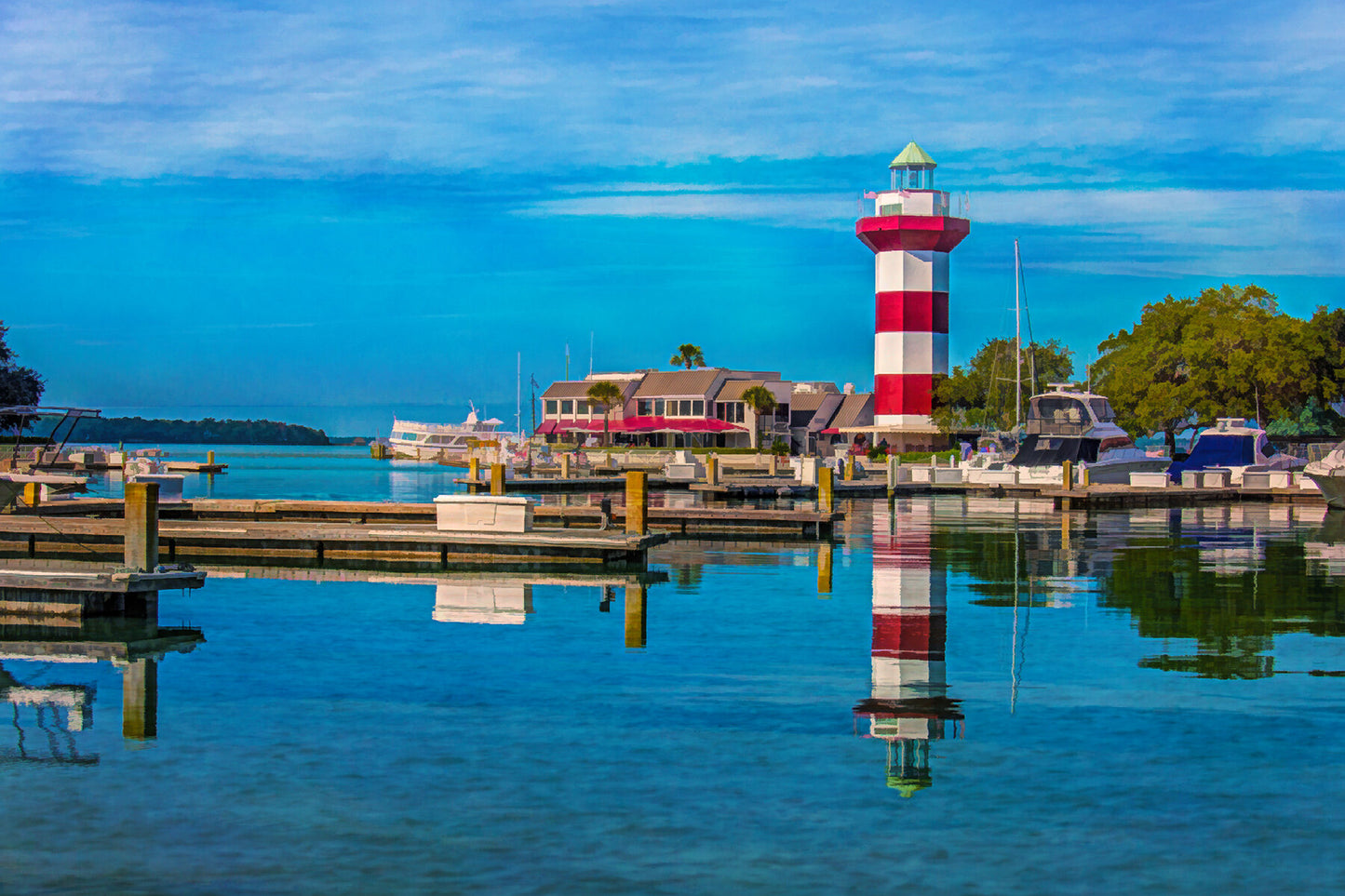 Hilton Head Leuchtturm Lighthouse Fabric Panel - OCE-041C