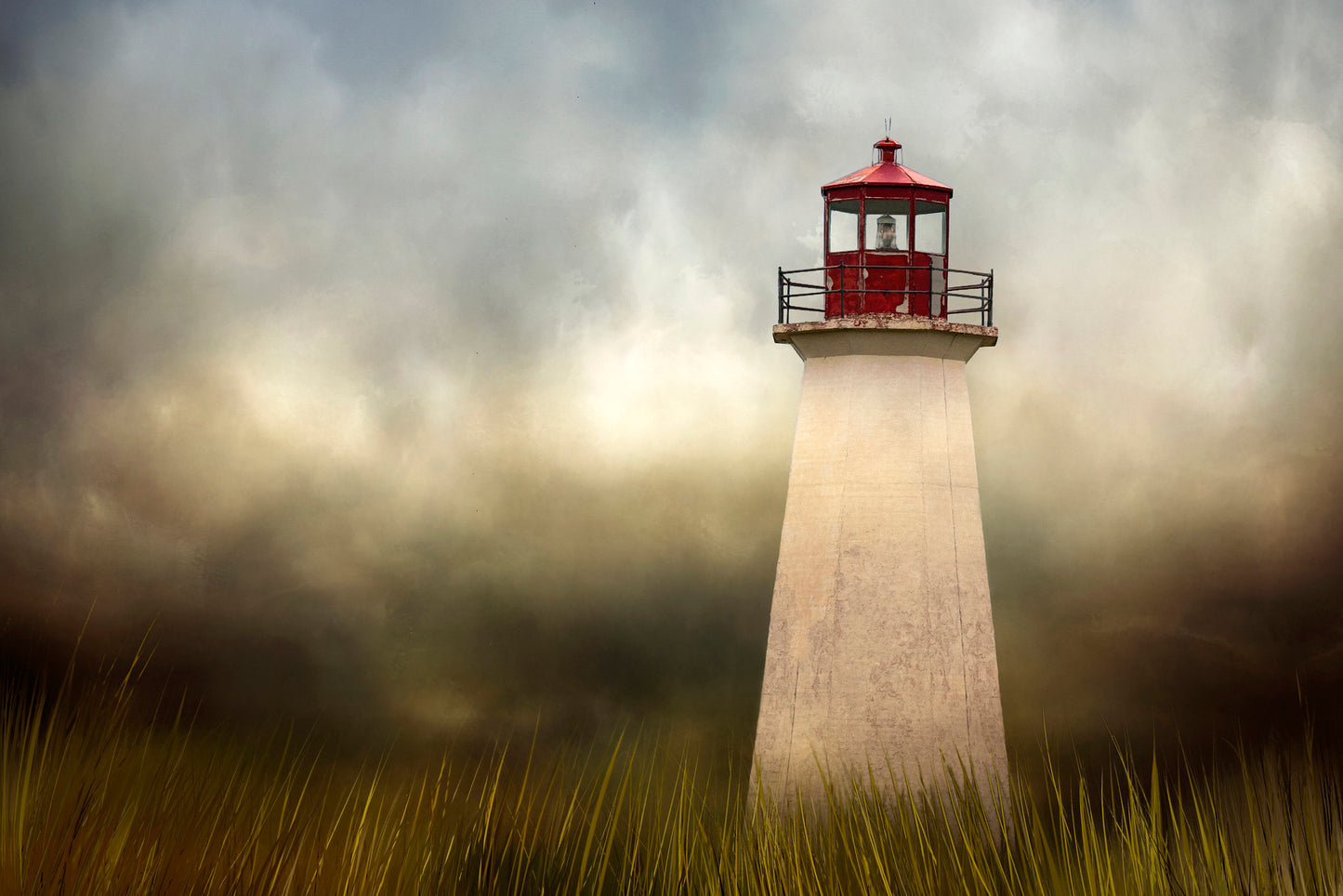 Weathered Lighthouse Fabric Panel - OCE-034C