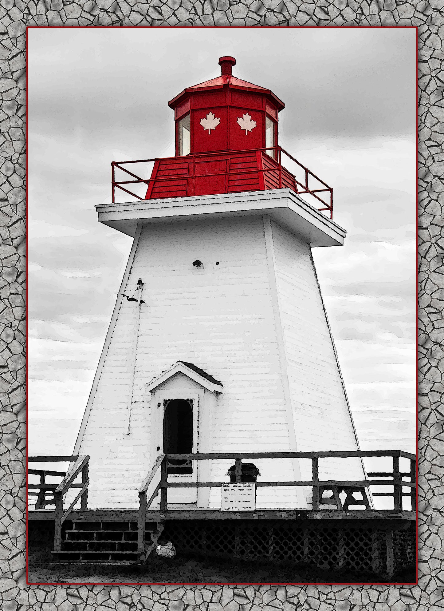 Canadian Lighthouse Fabric Panel - OCE-037C
