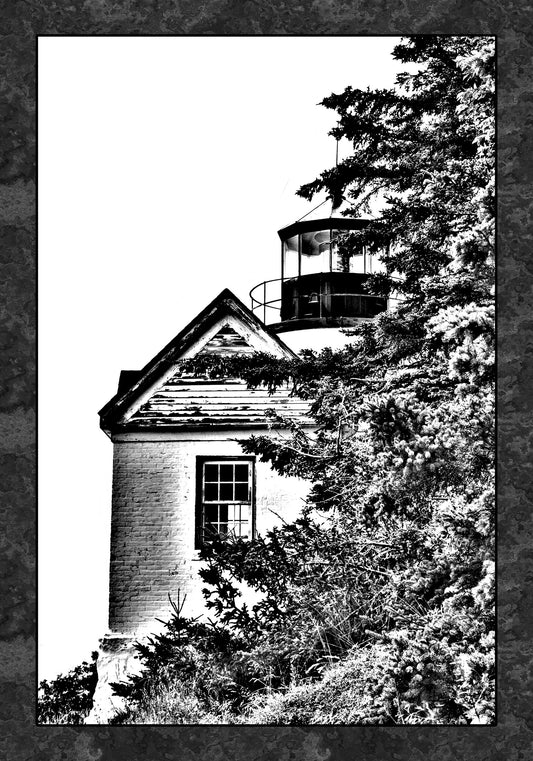 Sketched Lighthouse Fabric Panel - OCE-036C