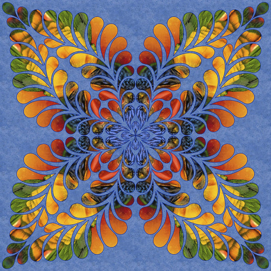 Lorakeet Kaleidoscope Fabric Panel - MAK-010C