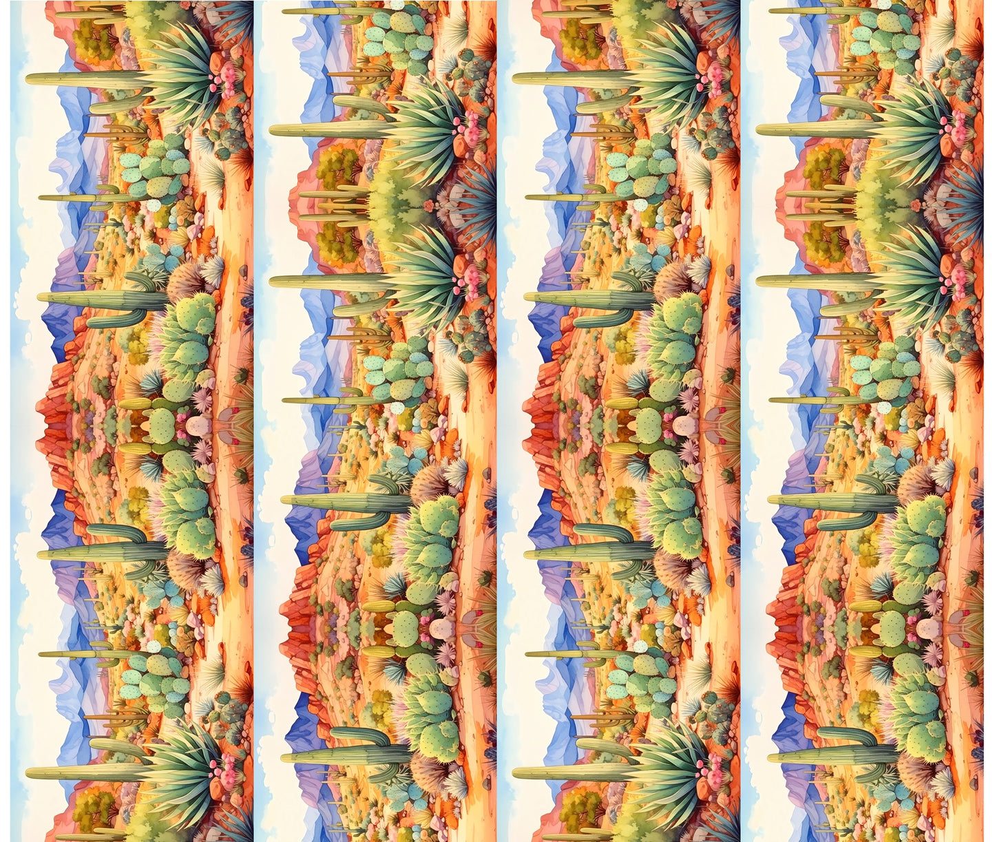 Pastel Desert Border Fabric - FOFY-034 - Focus on Fabric Yardage