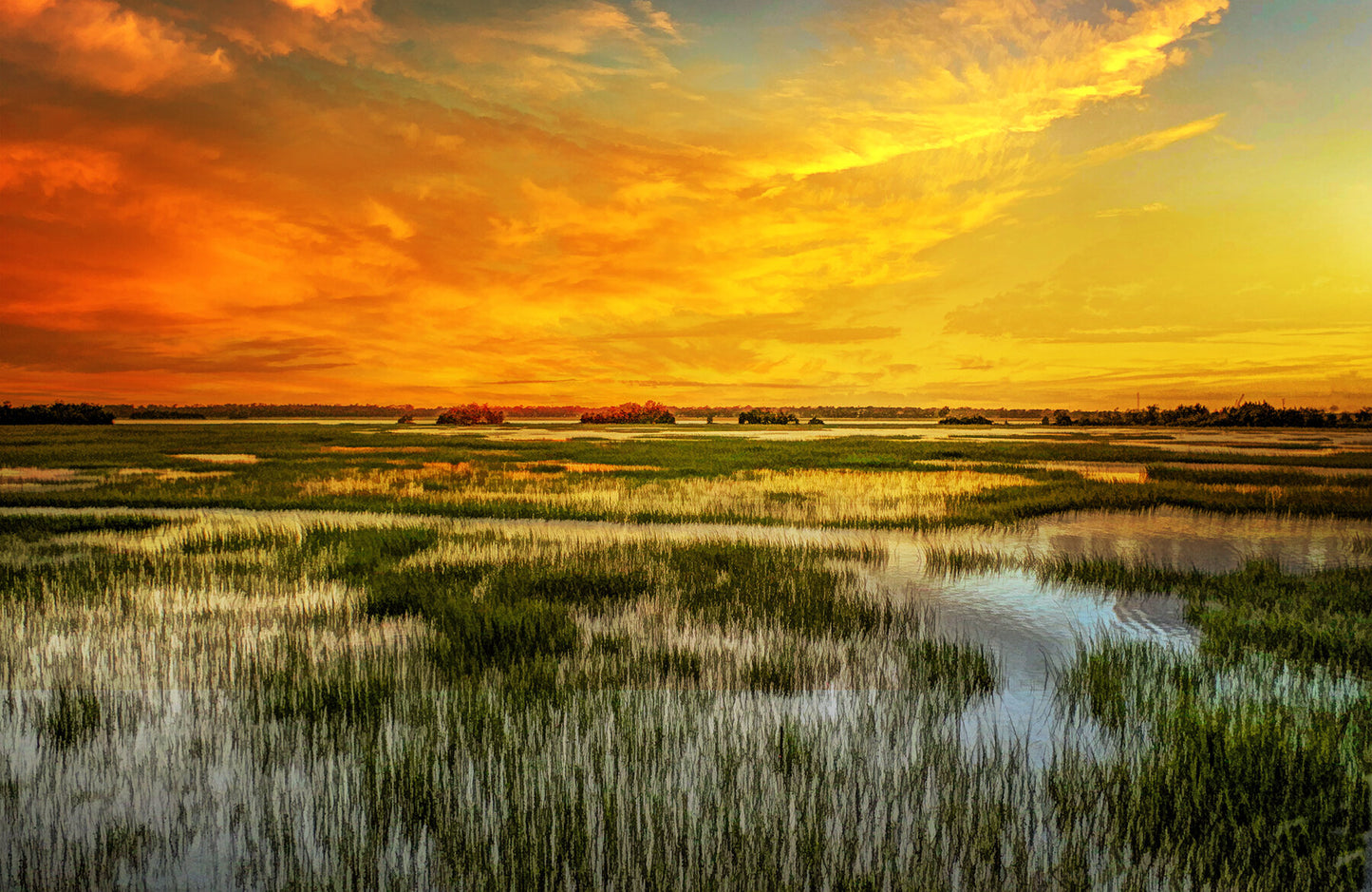 Marshy Sunrise Fabric Panel - SSE-006C