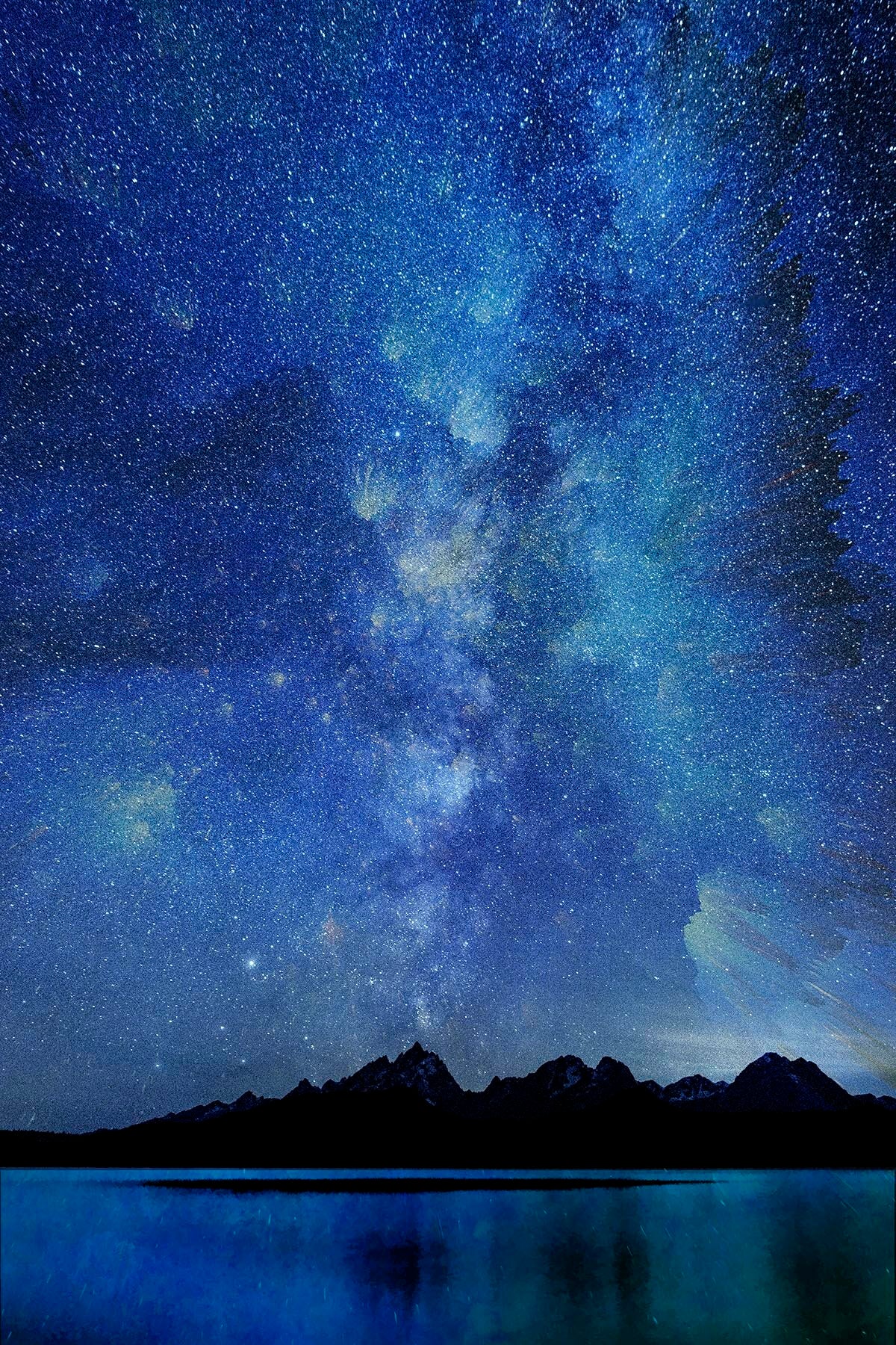 Milky Way Blue Fabric Panel - NPGT-002C