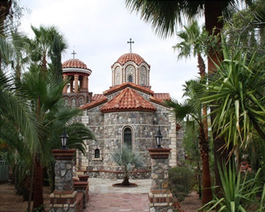 St. Anthony's Greek Orthodox Monastery Fabric Panel - CMR-001C