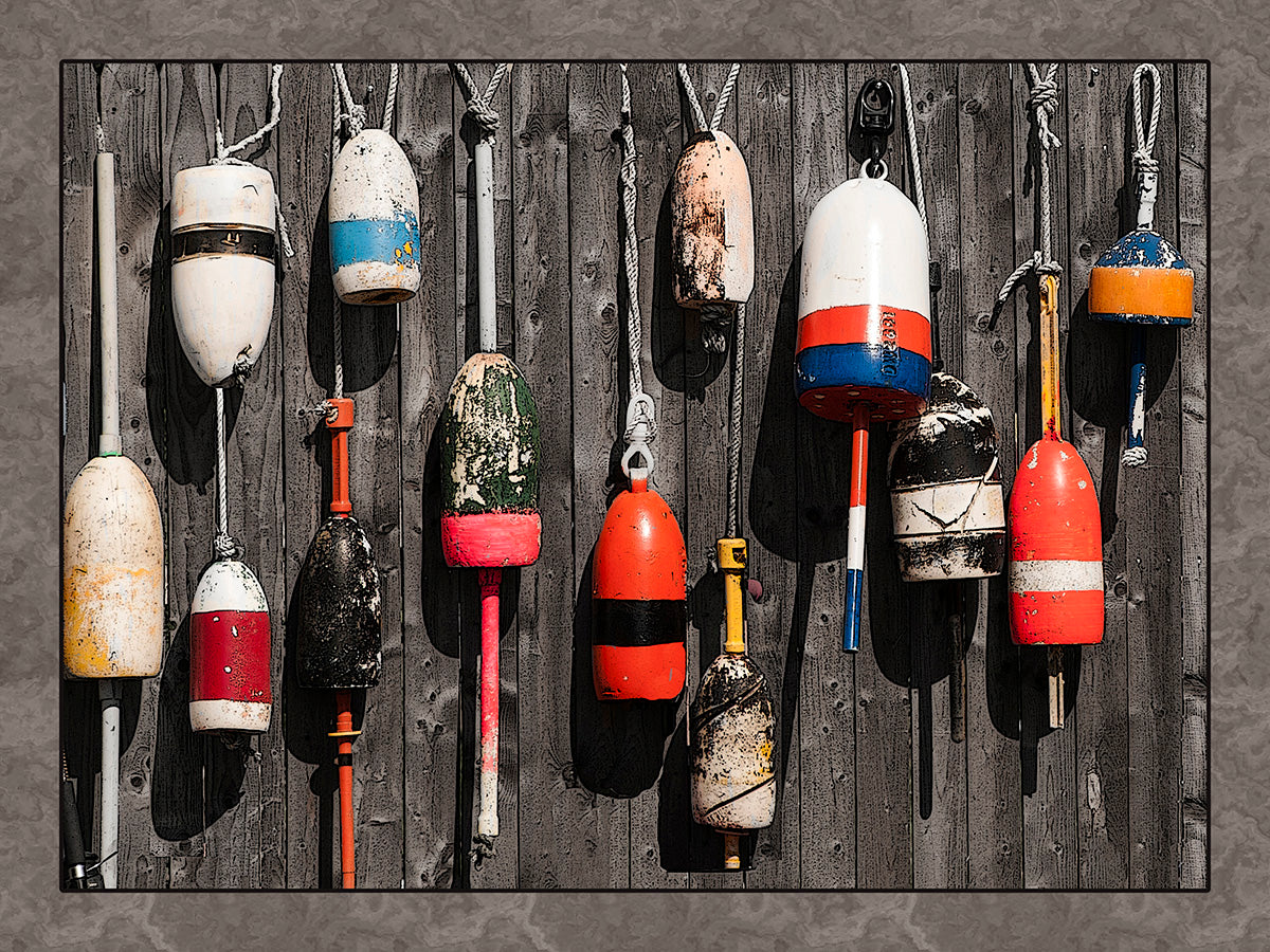 Multi-Color Buoys Fabric Panel - BOA-015C