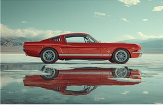 Red Mustang Fabric Panel - TVC-026C