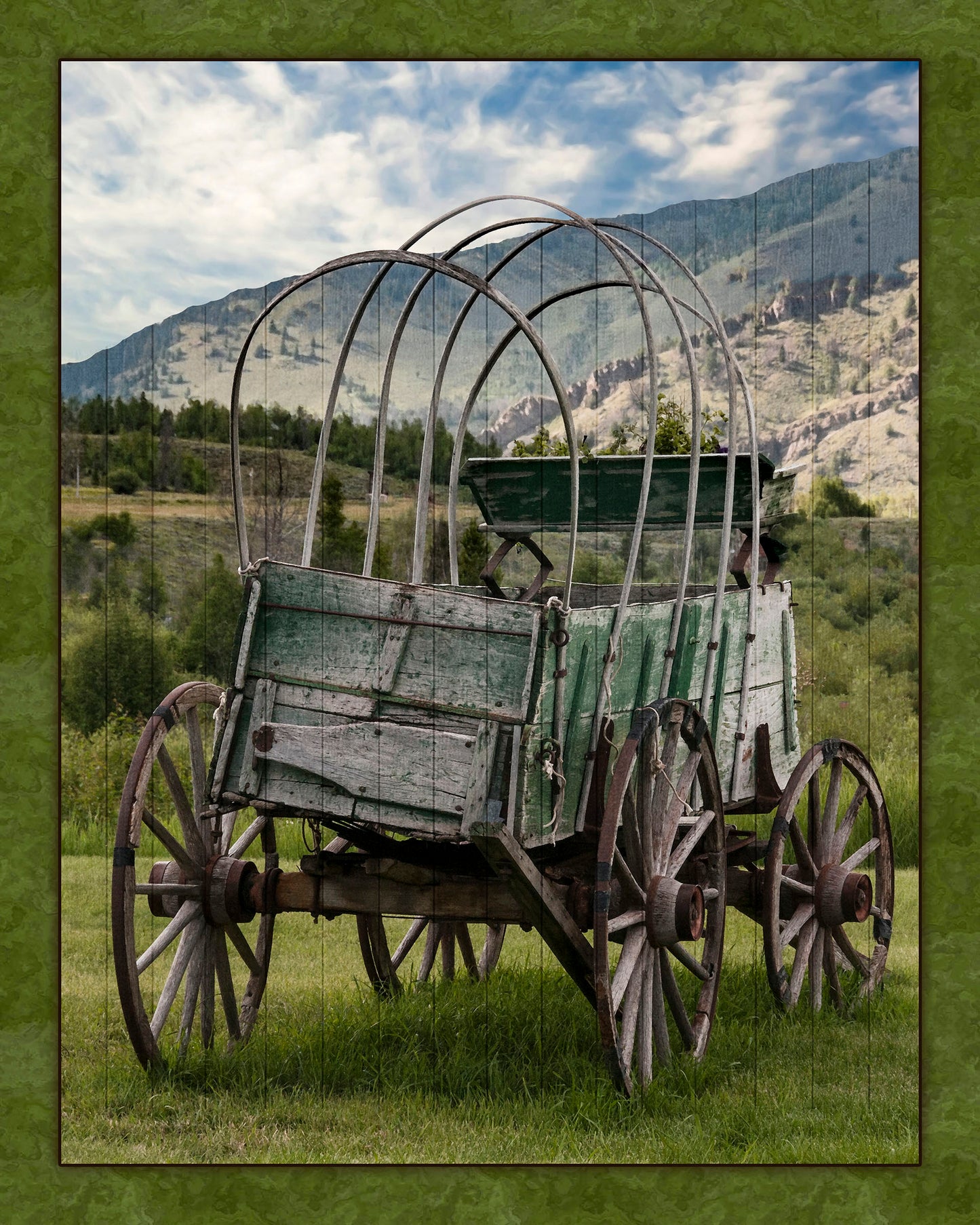Old West Wagon Fabric Panel - FAR-013C