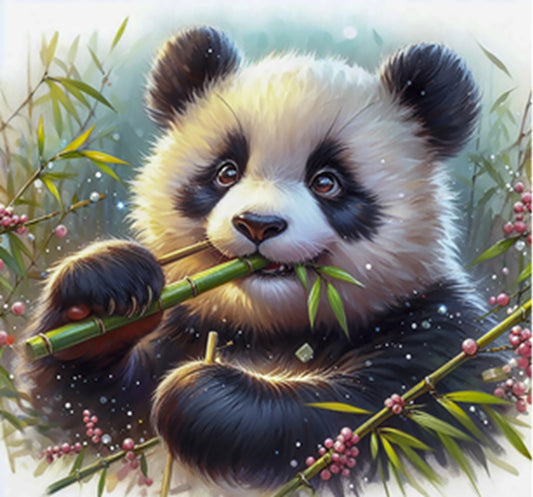 Snacking Panda Quilt Panel - ANI-021C