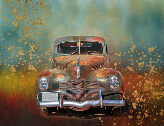 Fun Size Patina Vintage Car Fabric Panel - FUN-013