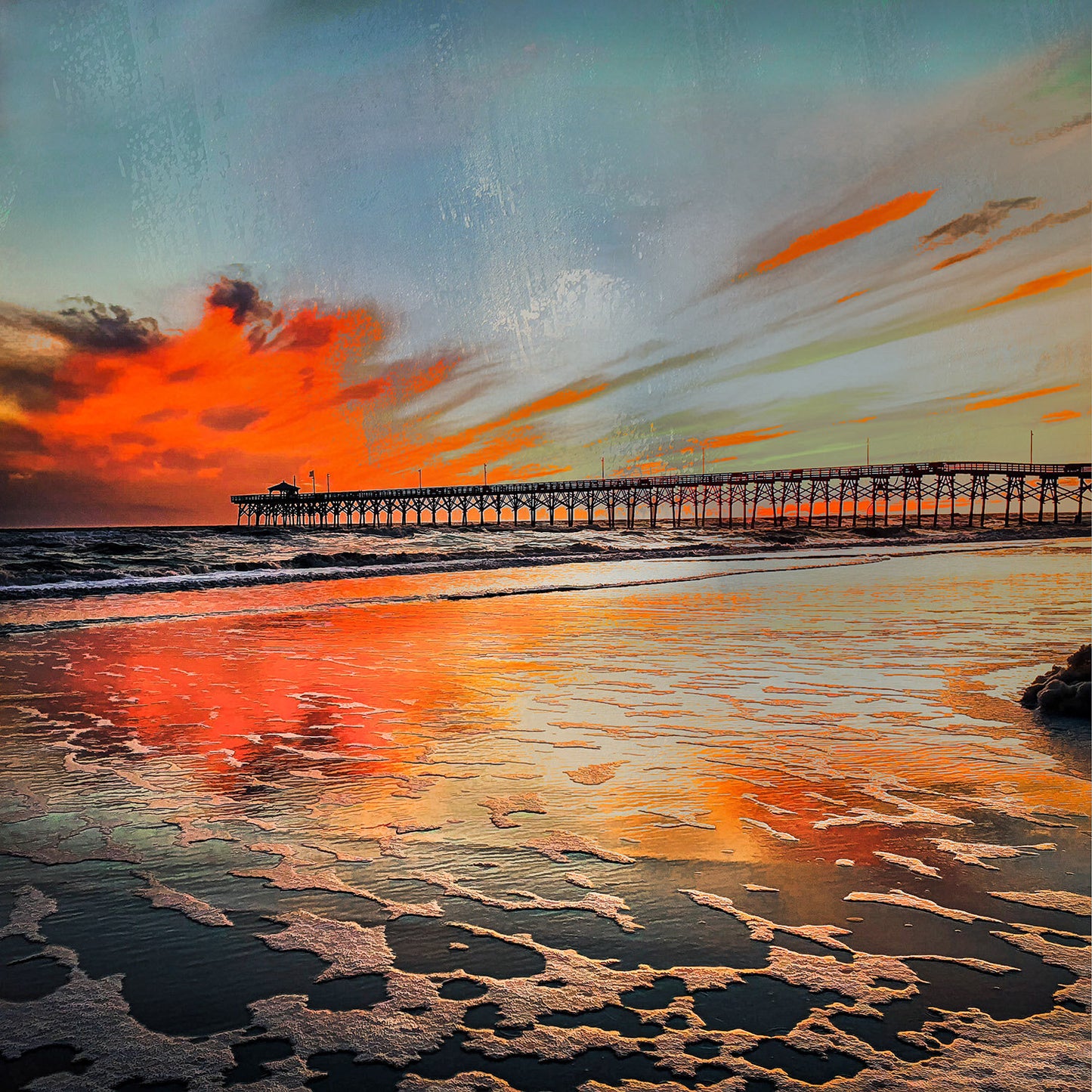 Pier at Sunrise Fabric Panel - PSS-001C
