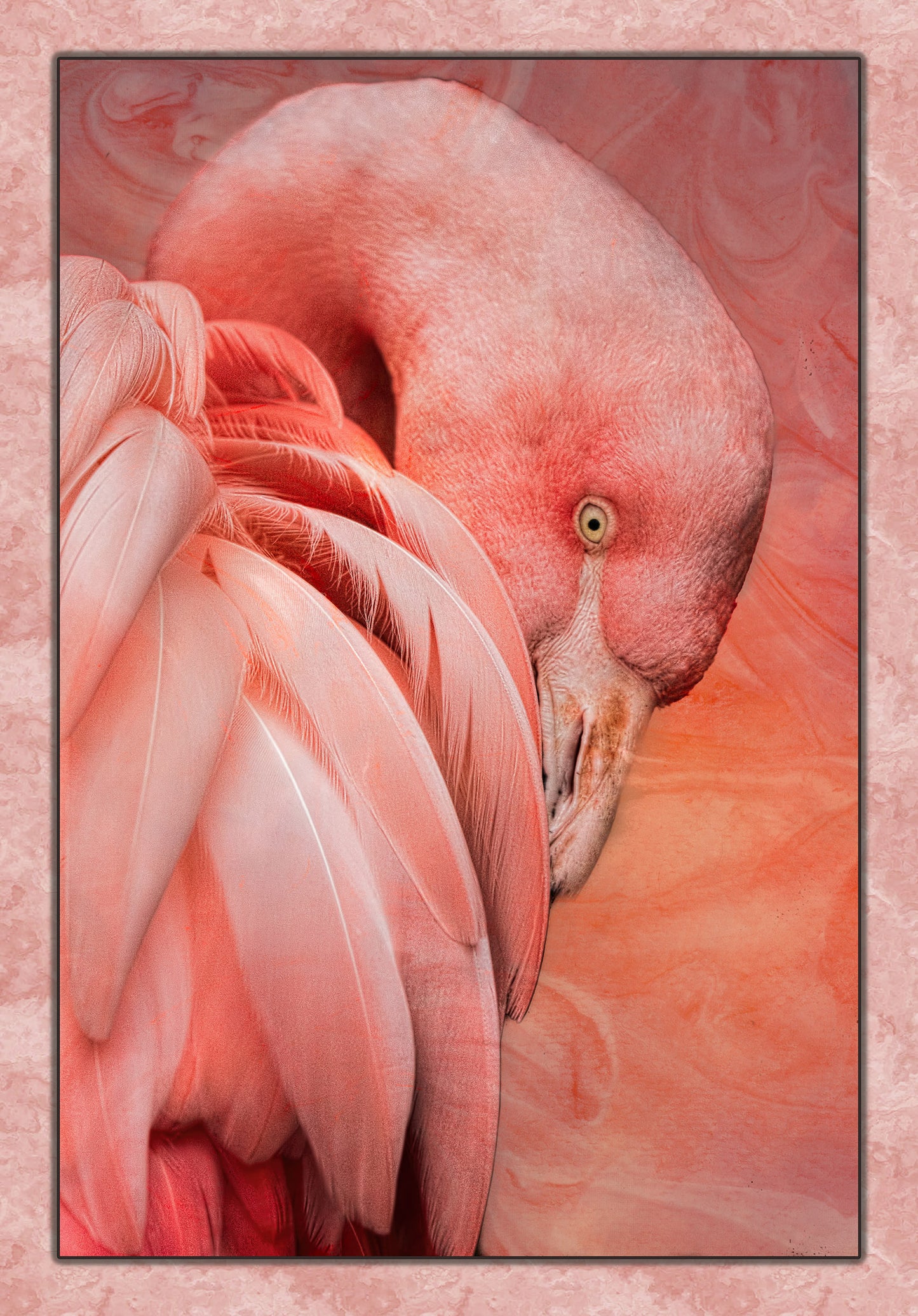 Pink Flamingo Perfection Fabric Panel - BLB-003C