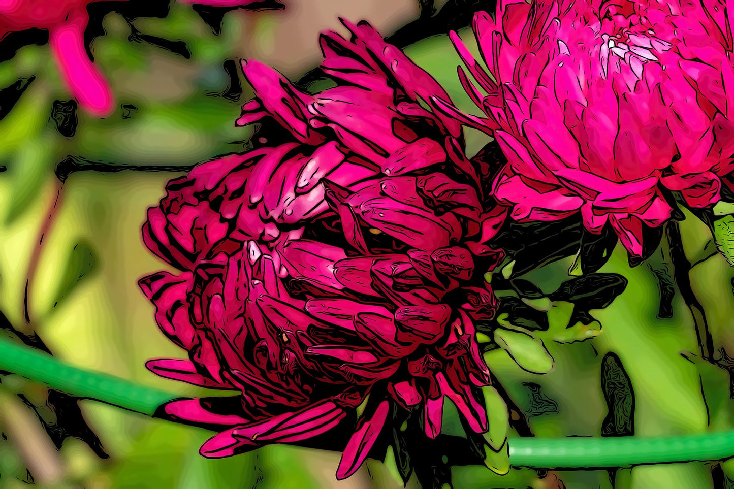 Pink Peony Fabric Panel - FLR-037C