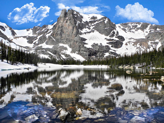 Rocky Mountains National Park Two Rivers Lake Fabric Panel - NPW-003C