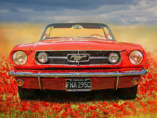 Red Mustang Fabric Panel - TVC-023