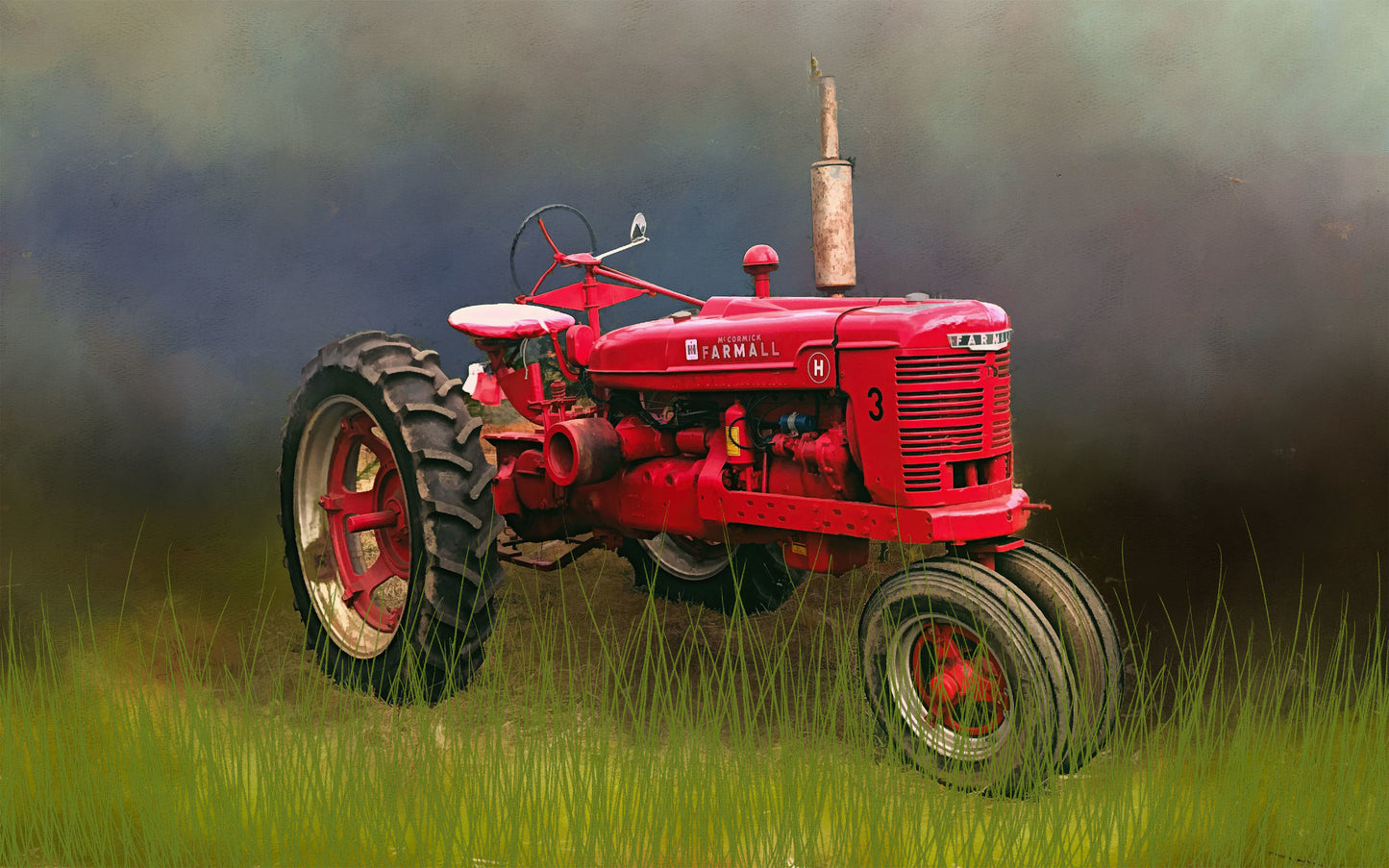 Vintage Tractor Fabric Panel - FAR-005C