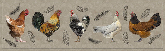 Poultry Row Table Runner Fabric Panel - MAK-016C