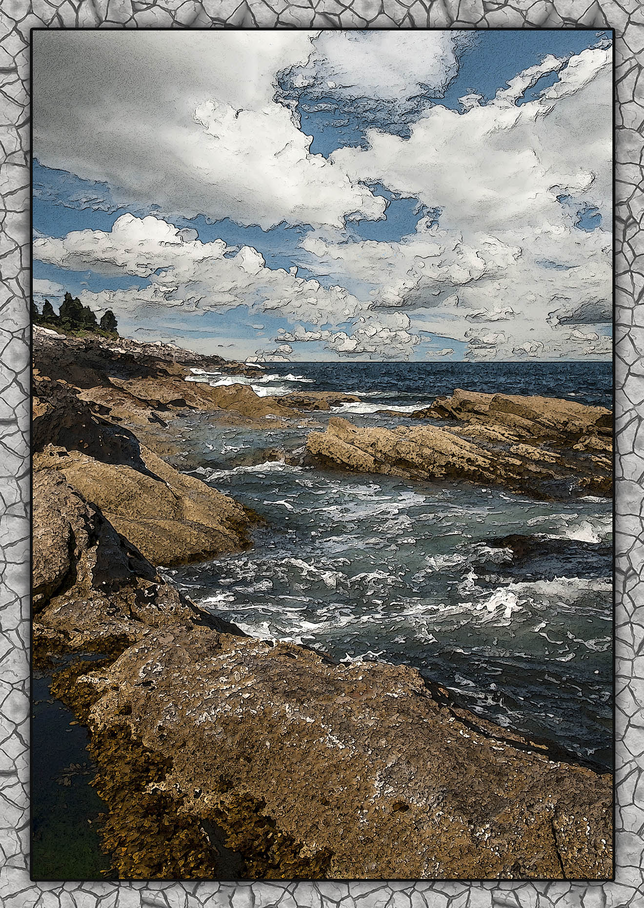Sea and Sky Fabric Panel - SOC-003C