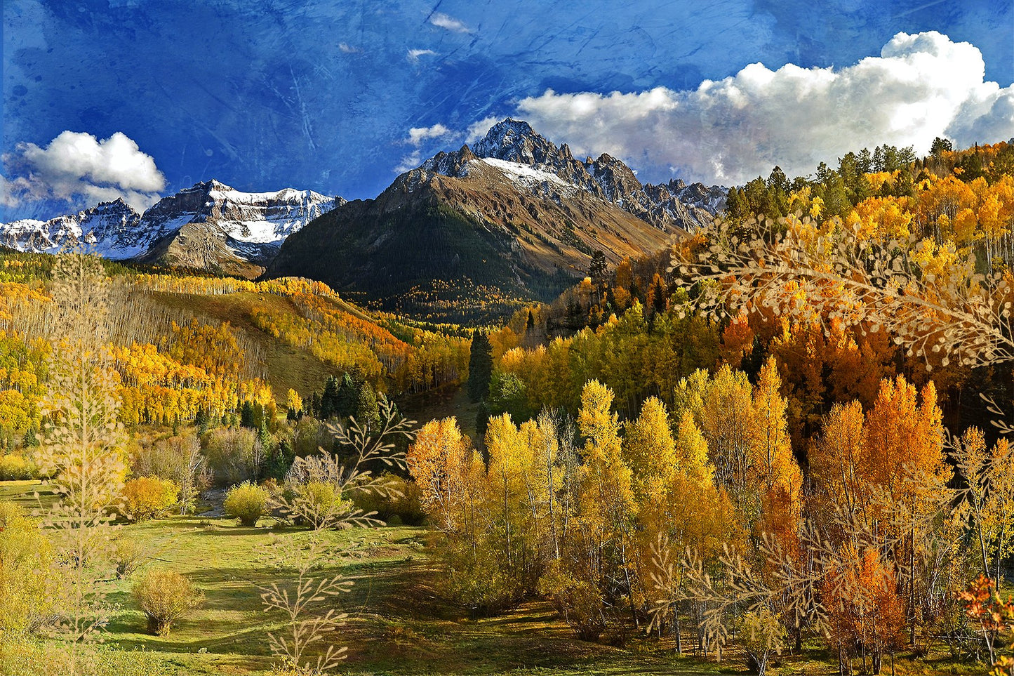 Mt. Sneffels in September Fabric Panel - SCO-021C