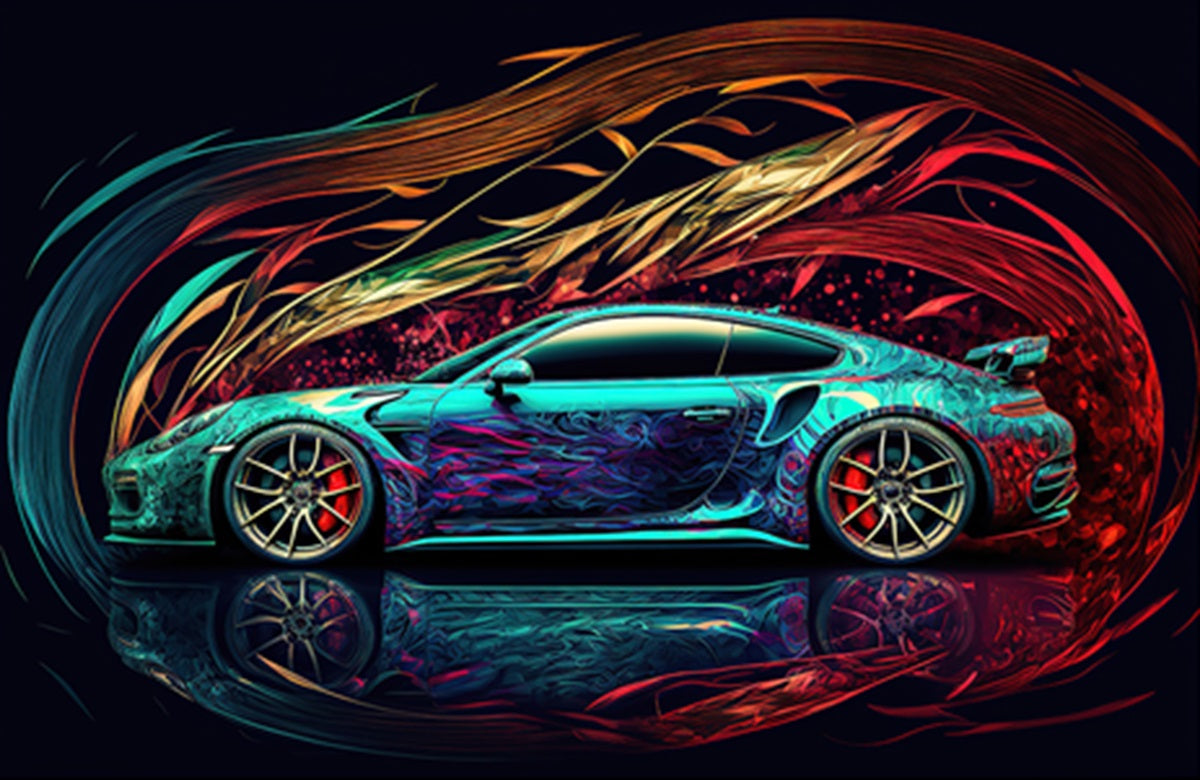 Blue Metalica Porsche Fabric Panel - TVC-025C