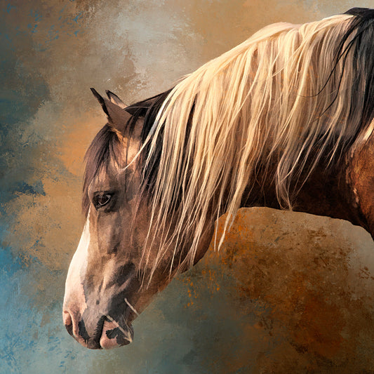 Paint Stallion Closeup Fabric Panel - AHS-002C
